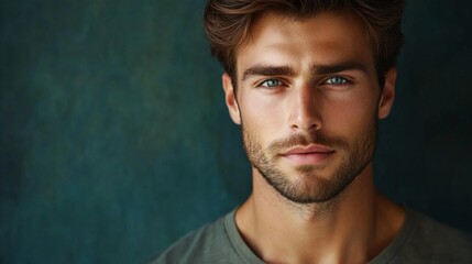 Obraz premium Close-up Portrait of a Handsome Man
