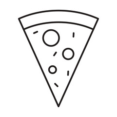 Pizza icon vector on white background