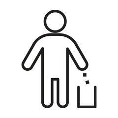 trash icon vector on white background