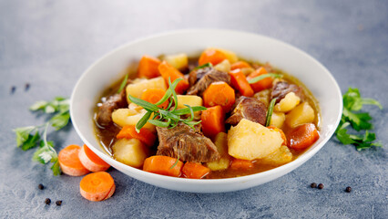 beef stew with carrot and potato