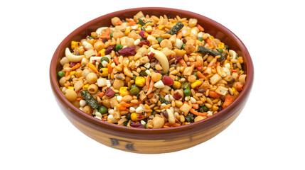 Bhel Puri Namkeen isolated on transparent background, PNG