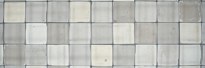 Distressed grunge pattern with geometric tile arrangement, industrial decay, dirty surface