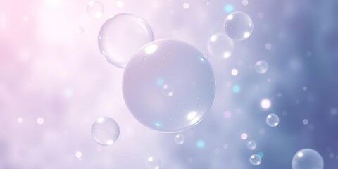 Ethereal aura of iridescent spheres suspended in a kaleidoscopic mist, luminous, abstract, surreal