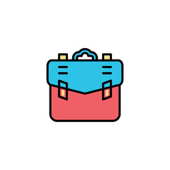 Retro outline man hand bag logo design