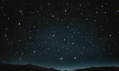 Fototapeta premium Night sky with stars sparkling on black background