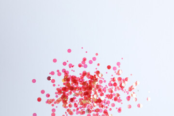 Beautiful confetti on a white background