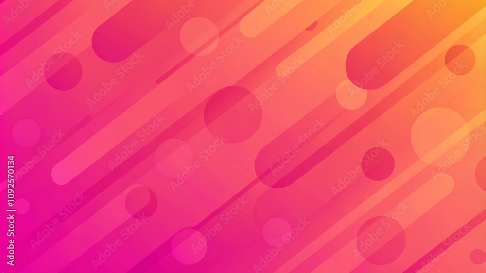 Leinwandbilder Abstract color pattern of neon red orange liquid gradient lines background with modern geometric fluid shapes in dynamic motion. Abstract gradient colors fluid background. Modern futuristic background