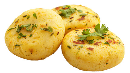 Fototapeta premium Dhokla isolated on transparent background, PNG
