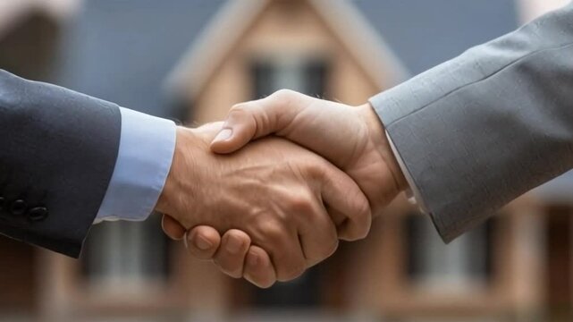 Loan Approval, Bank Officer, Success. A bank loan officer congratulates a customer on their approved home loan. video
