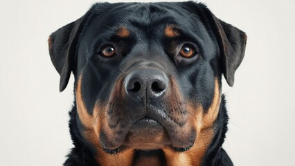 Close-Up Portrait Of Serene Rottweiler