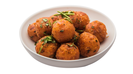 Dum Aloo isolated on transparent background, PNG