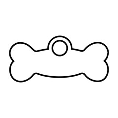 Bone tag icon vector. Dog tag illustration sign. Tag symbol or logo.