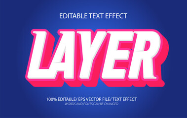 Obraz premium Layer editable text effect, 3D editable text template.