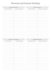 Budget Planner Pages and Planner Sheets Design Template for daily, weekly, monthly and annually Budget organizing routines and personal goals