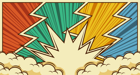 Obraz premium Retro Comic Effect Background Vector
