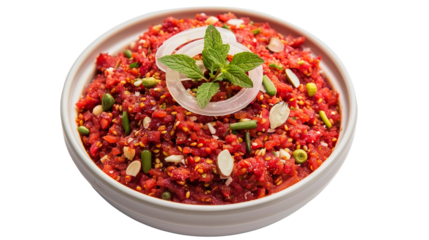 Gajar Halwa isolated on transparent background, PNG