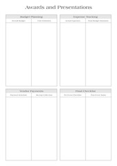 Event Planner Planning Pages for Organizing, Scheduling, Budgeting, Guest Lists, Task Management, and Timelines for Successful Events, Parties, Weddings, and Conferences Easy Printable Templates