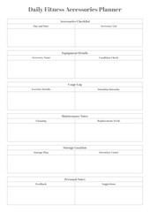 Fitness Planning Sheets for Daily, Weekly, and Monthly Workout Routines, Goal Tracking, Progress Monitoring, Exercise Log, Nutrition Plans, and Healthy Lifestyle Easy Printable Templates