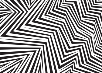 Black and white Abstract geometric pattern line. For web and digital media. © leavector