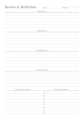 Versatile Generic Planning Pages and Planner Sheets Design Template for daily, weekly, and monthly organization for organizing daily routines and personal goals