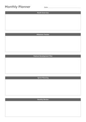 Versatile Generic Planning Pages and Planner Sheets Design Template for daily, weekly, and monthly organization for organizing daily routines and personal goals