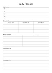 Versatile Generic Planning Pages and Planner Sheets Design Template for daily, weekly, and monthly organization for organizing daily routines and personal goals