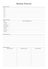 Versatile Generic Planning Pages and Planner Sheets Design Template for daily, weekly, and monthly organization for organizing daily routines and personal goals