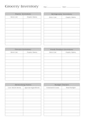 Comprehensive Meal Planning Sheets for Weekly, Monthly, and Daily Meal Prep, Grocery List Organization, Nutritional Tracking, and Healthy Eating Goals, Easy Printable Templates