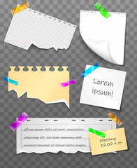 Colorful Sticky Notes and Paper Scraps Collection