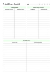 Comprehensive Project Planner Daily, Weekly, Monthly Sheets for Task Management, Deadlines, Budgeting, Innovation, and Client Satisfaction,  Planner Sheet Design Template 