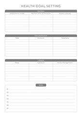 Self Care Planner Pages Daily, Weekly, and Monthly Wellness Planning Notebook for Personal Growth and Balanced Lifestyle Tracking, Planner Sheet Design Template 