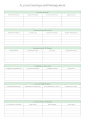 Sign Up Planning Page provide an organized amp manage your account details Sign In Note Template