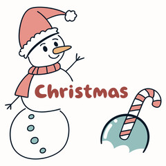 Colorful Christmas Elements for Festive Holiday Projects and Decorations