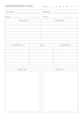 Study Planning Page Planner Sheet Design Template for Organizing Study Sessions, Goals, Timelines, Assignments, Exams, and Progress Tracking for Effective Learning and Academic Success