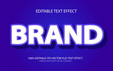Brand editable text effect, 3D editable text template.