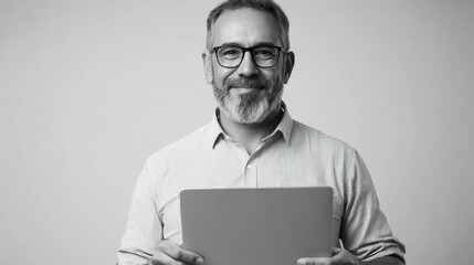 Business Man Presenting Tech Product