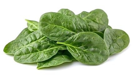 Fototapeta premium Closeup of freshly harvested,nutrient-dense spinach leaves. This organic,leafy green vegetable is packed with vitamins,minerals,and antioxidants,making it an essential ingredient for healthy.