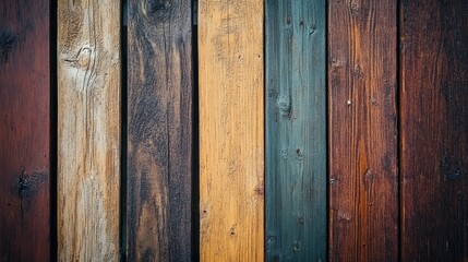 Fototapeta premium Close-Up of Weathered Wooden Wall Planks