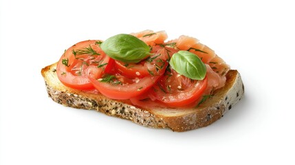 Open-Faced Salmon Sandwich with Fresh Toppings