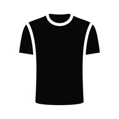 Basic t-shirt icon for casual wear representation