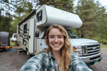 Happy camper on van life!