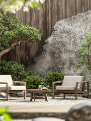 Obraz premium Serene Outdoor Living Area