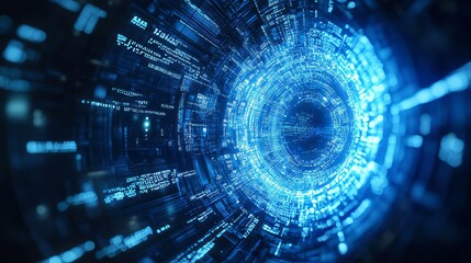 Obraz premium Abstract Technology Digital Circuit Tunnel Design