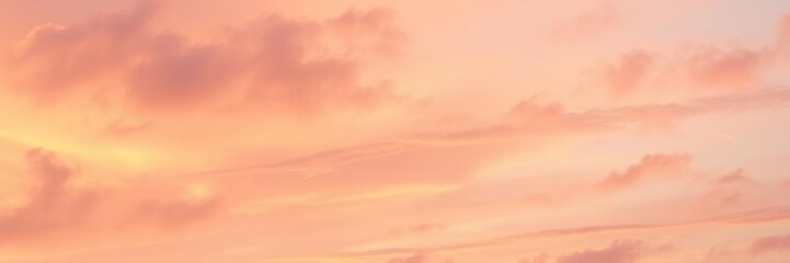 Obraz premium Watercolor sky with warm hues of peach and plum, plum, peaceful evening scene, orange