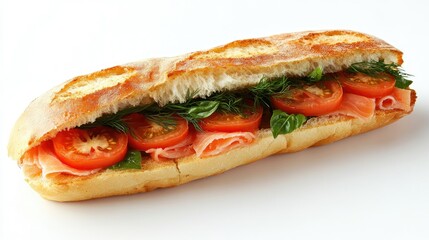Fresh Smoked Salmon Sandwich on Artisan Bread