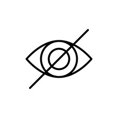 Blindness icon linear logo isolated