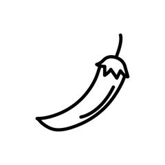Chili icon linear logo isolated