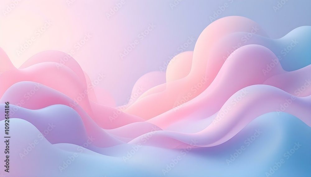 Poster abstract fluid iridescent holographic bright neon curved wave in motion colorful background 3d rende