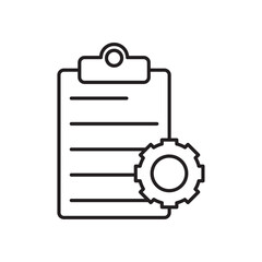 Compile icon linear logo isolated