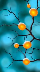 Glowing Neuron Network Brain Cells Neural Connections Neuroscience